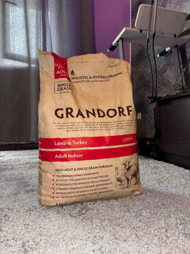Grandorf 8 кш для кошек с индейкой